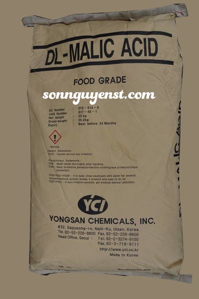 DL- Malic Acid (C4H6O5) - Công Ty TNHH TM DV Sơn Nguyễn